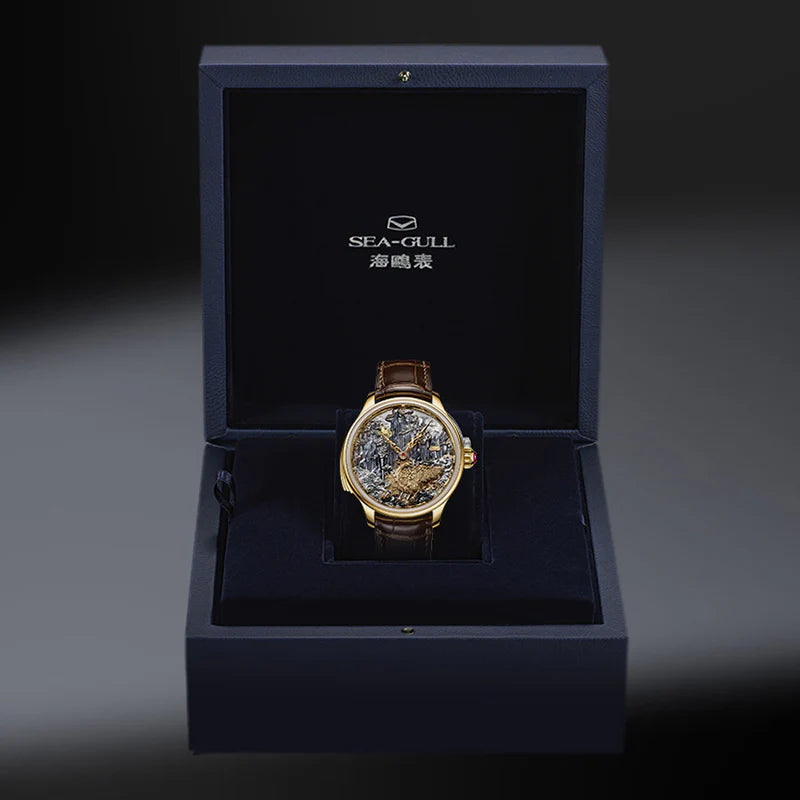 Tourbillon | Three-Legged Golden Crow | Minute Repeater | Gold-Carved | Automaton | 46mm