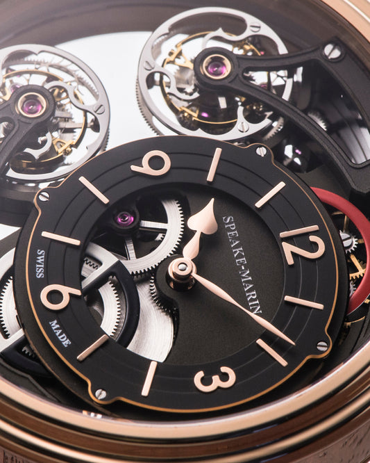 VERTICAL DOUBLE TOURBILLON OPENWORKED