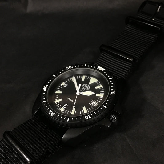 CWC AUTOMATIC DIVERS WATCH MK.2 BLACK WITH DATE (SF300 AS120-D)
