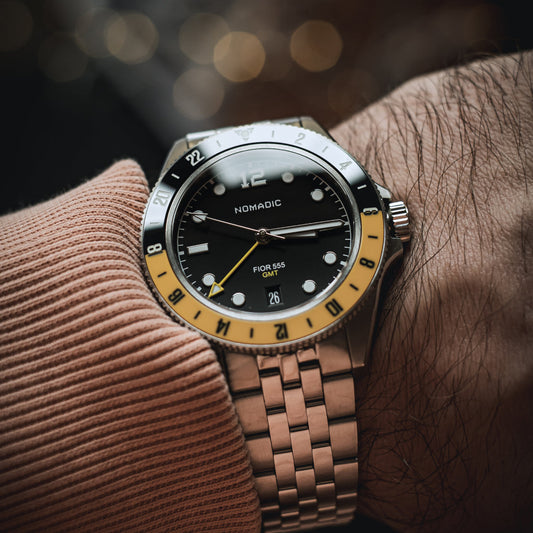 Fíor 555 - GMT Watch (41mm) - Shipyard Yellow (1st Edtn)
