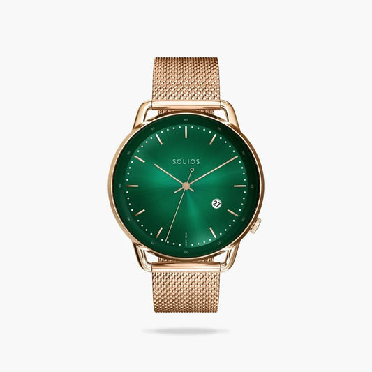 The Rainforest Curve
Emerald Green Dial - Rose Gold Case
