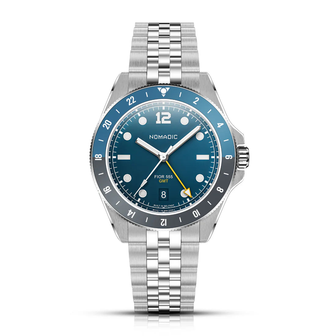 Fíor 555 - GMT Watch (41mm) - Deep Ocean Blue