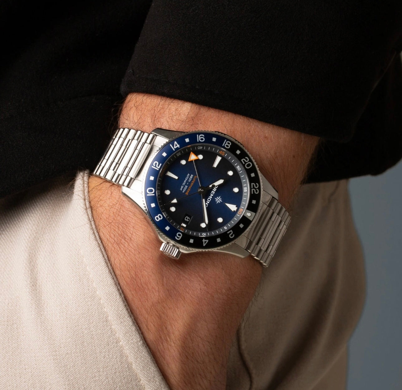 SUPERMARINE 300M GMT, 'GLACIER' BLUE
