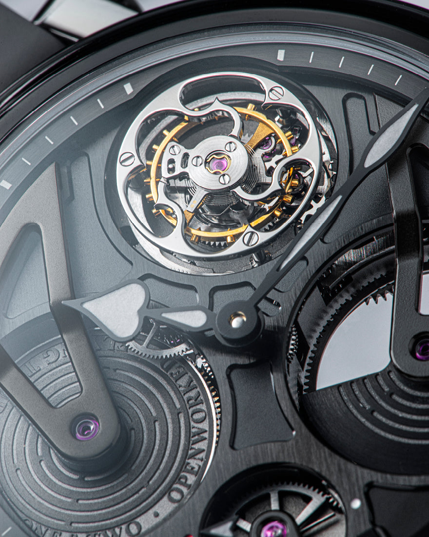 OPENWORKED TOURBILLON BLACK DLC