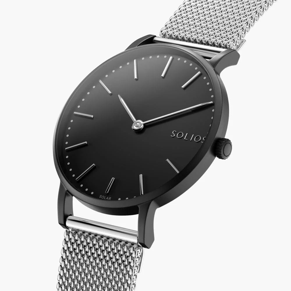 The Solar Classic
Black Dial - Silver Case