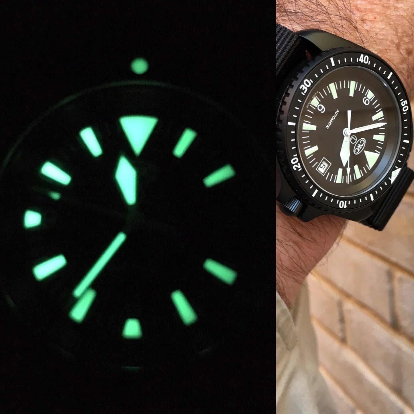 CWC AUTOMATIC DIVERS WATCH MK.2 BLACK WITH DATE (SF300 AS120-D)