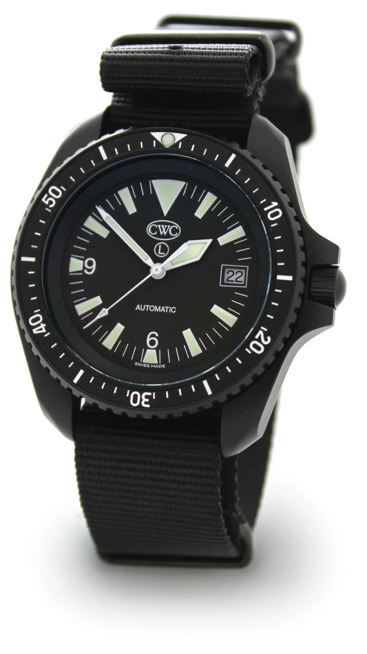 CWC AUTOMATIC DIVERS WATCH MK.2 BLACK WITH DATE (SF300 AS120-D)
