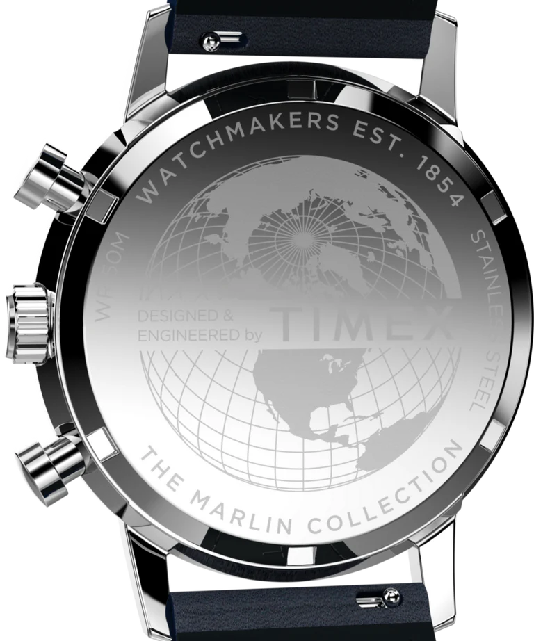 Marlin® Chronograph Tachymeter 40mm Leather Strap Watch