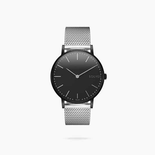 The Solar Classic
Black Dial - Silver Case
