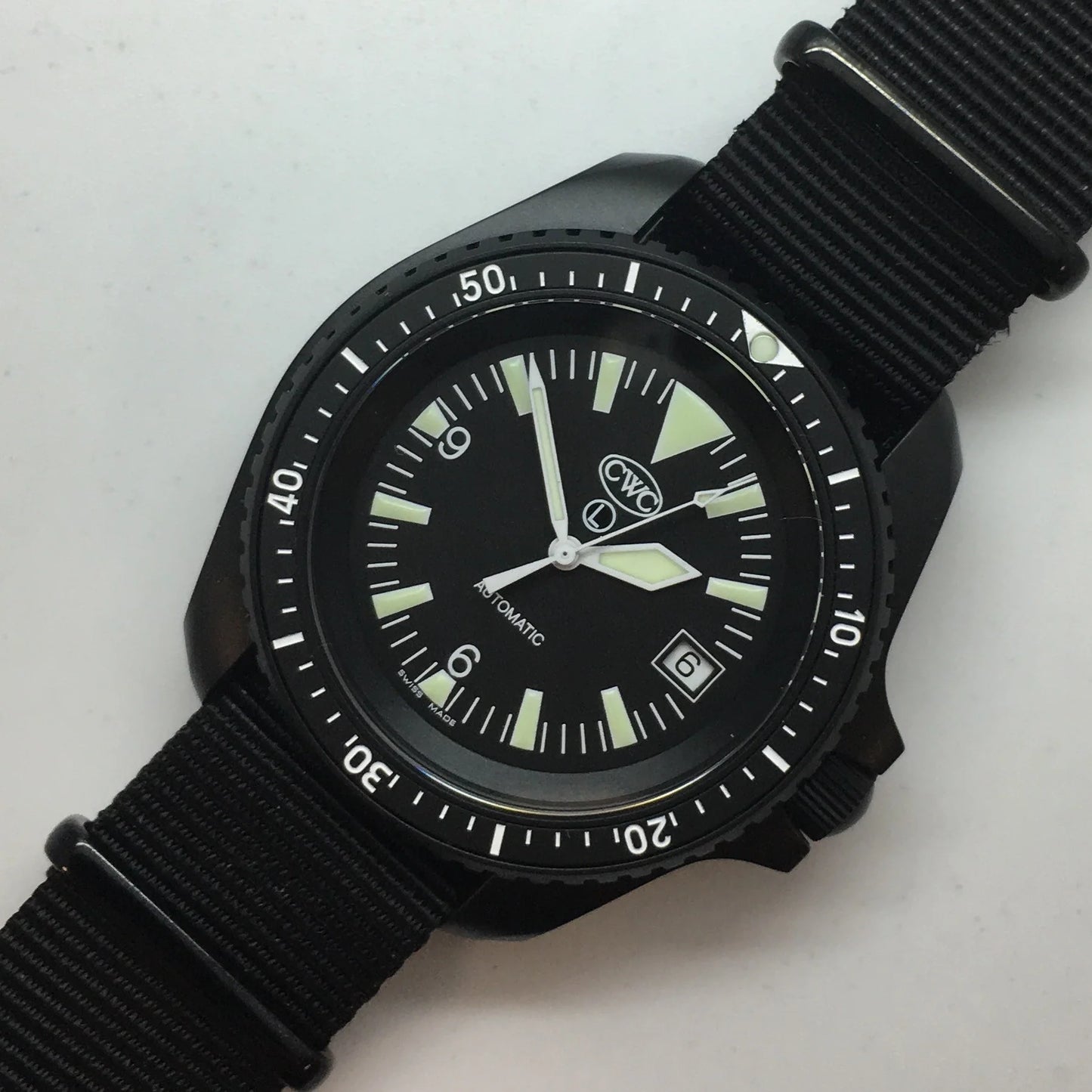CWC AUTOMATIC DIVERS WATCH MK.2 BLACK WITH DATE (SF300 AS120-D)