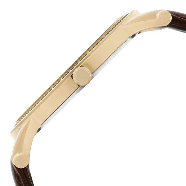 Titan Nebula Vintage 18k Gold Analog Diamond Studded Bezel Leather Strap Watch for Men