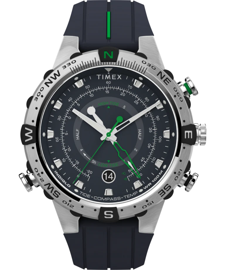 Expedition Tide-Temp-Compass 45mm Silicone Strap Watch