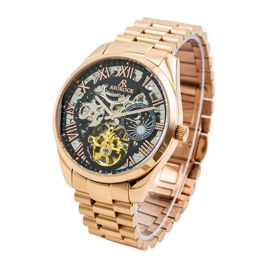 ROSEGOLD/BLACK VILLA AUTOMATIC TOURBILLON