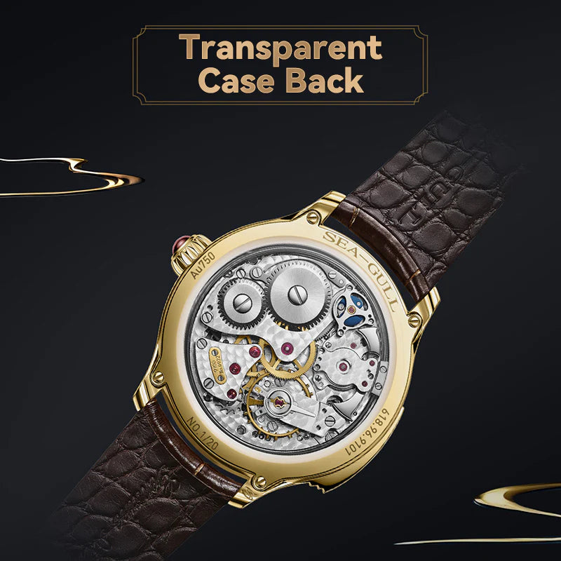 Tourbillon | Three-Legged Golden Crow | Minute Repeater | Gold-Carved | Automaton | 46mm