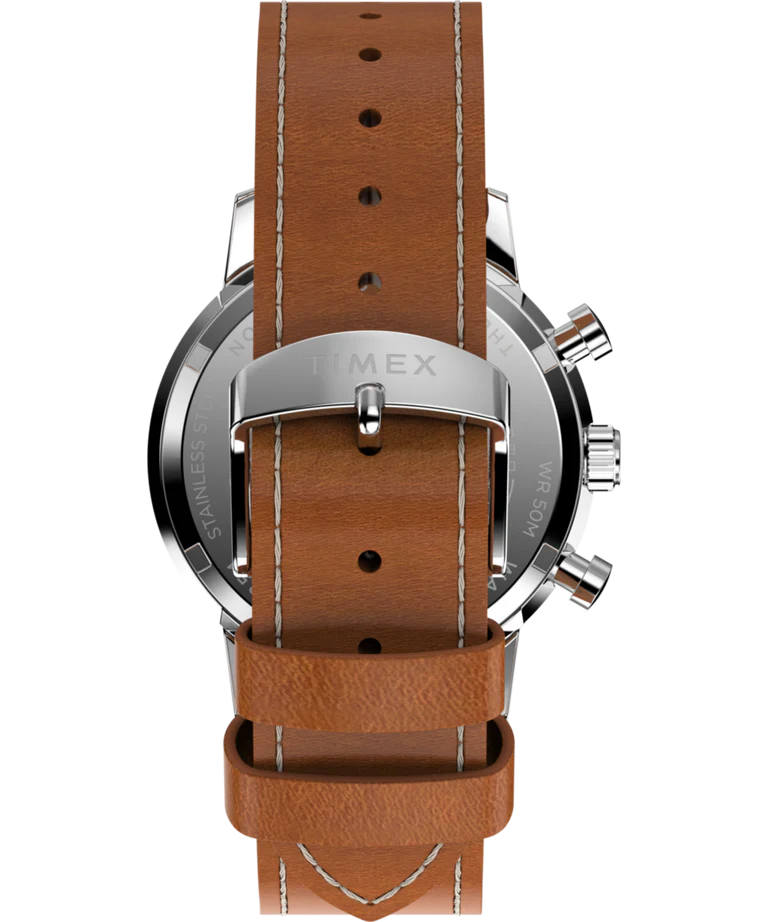 Marlin® Chronograph Tachymeter 40mm Leather Strap Watch
