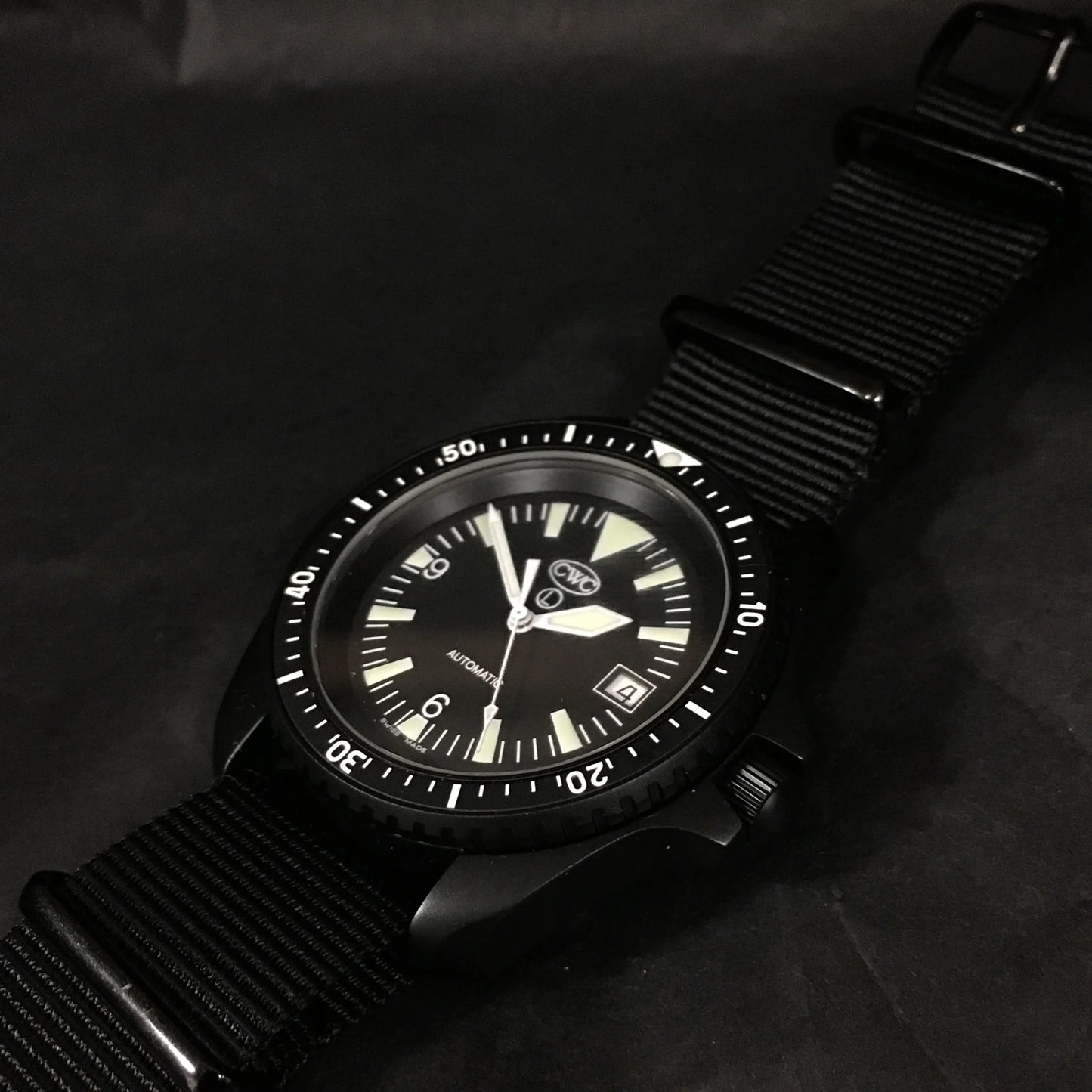 CWC AUTOMATIC DIVERS WATCH MK.2 BLACK WITH DATE (SF300 AS120-D)