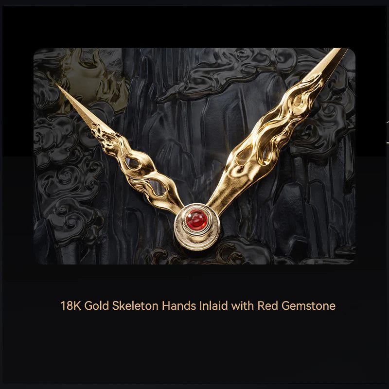 Tourbillon | Three-Legged Golden Crow | Minute Repeater | Gold-Carved | Automaton | 46mm