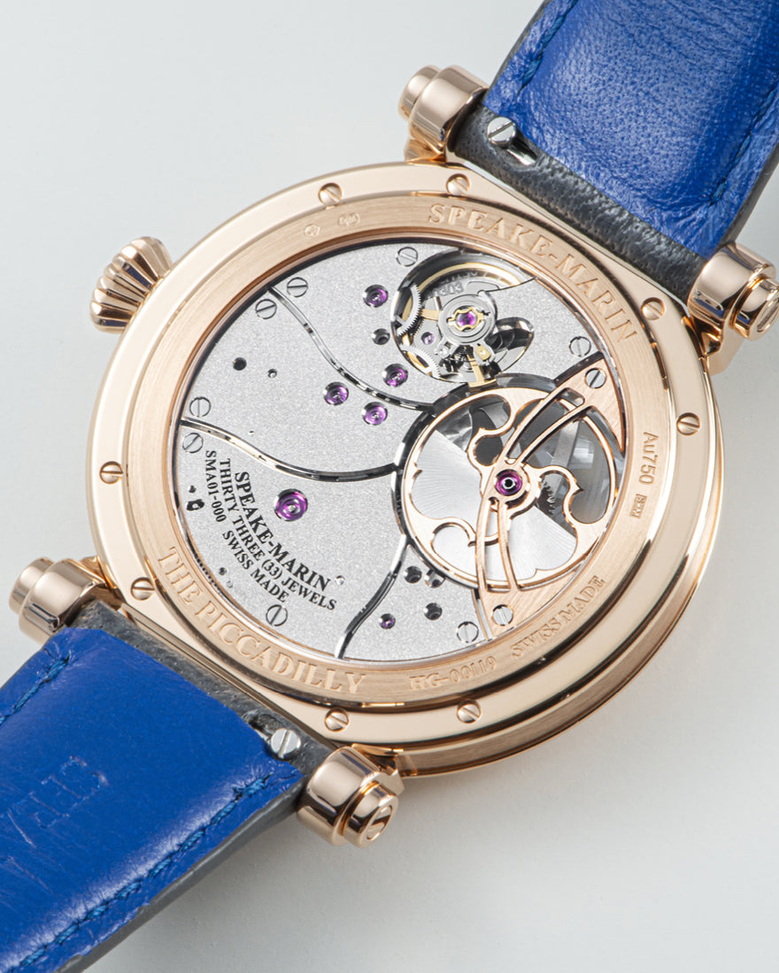 OPENWORKED SANDBLASTED RED GOLD