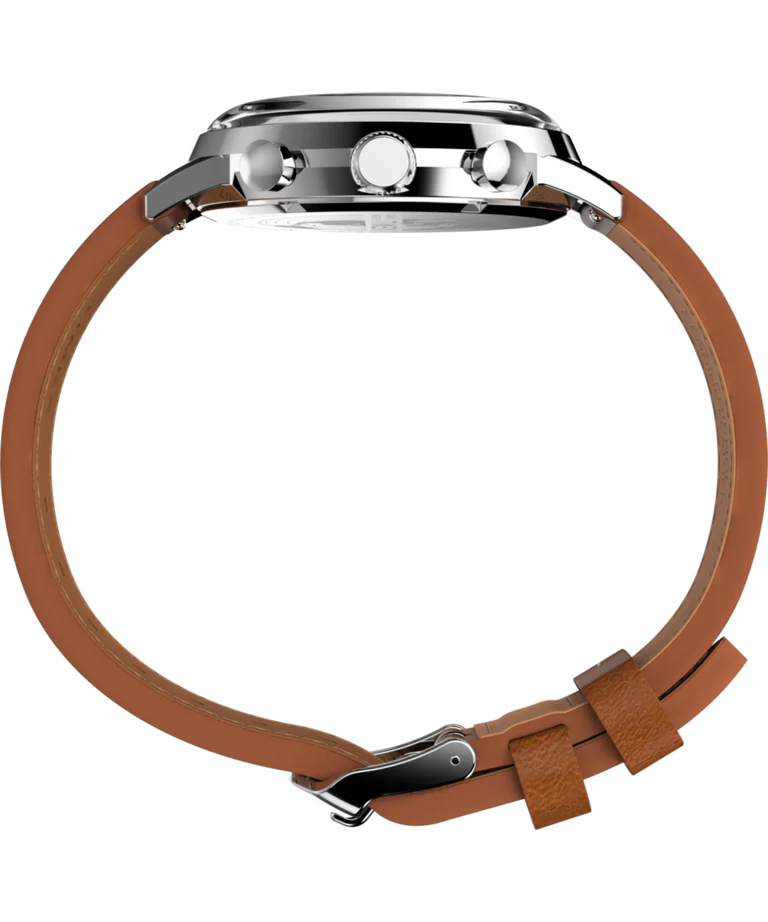 Marlin® Chronograph Tachymeter 40mm Leather Strap Watch