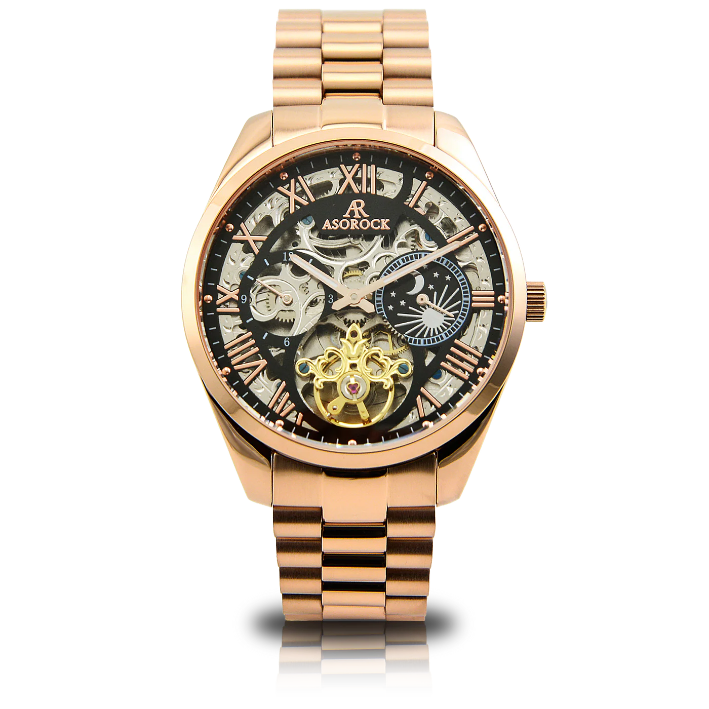 ROSEGOLD/BLACK VILLA AUTOMATIC TOURBILLON