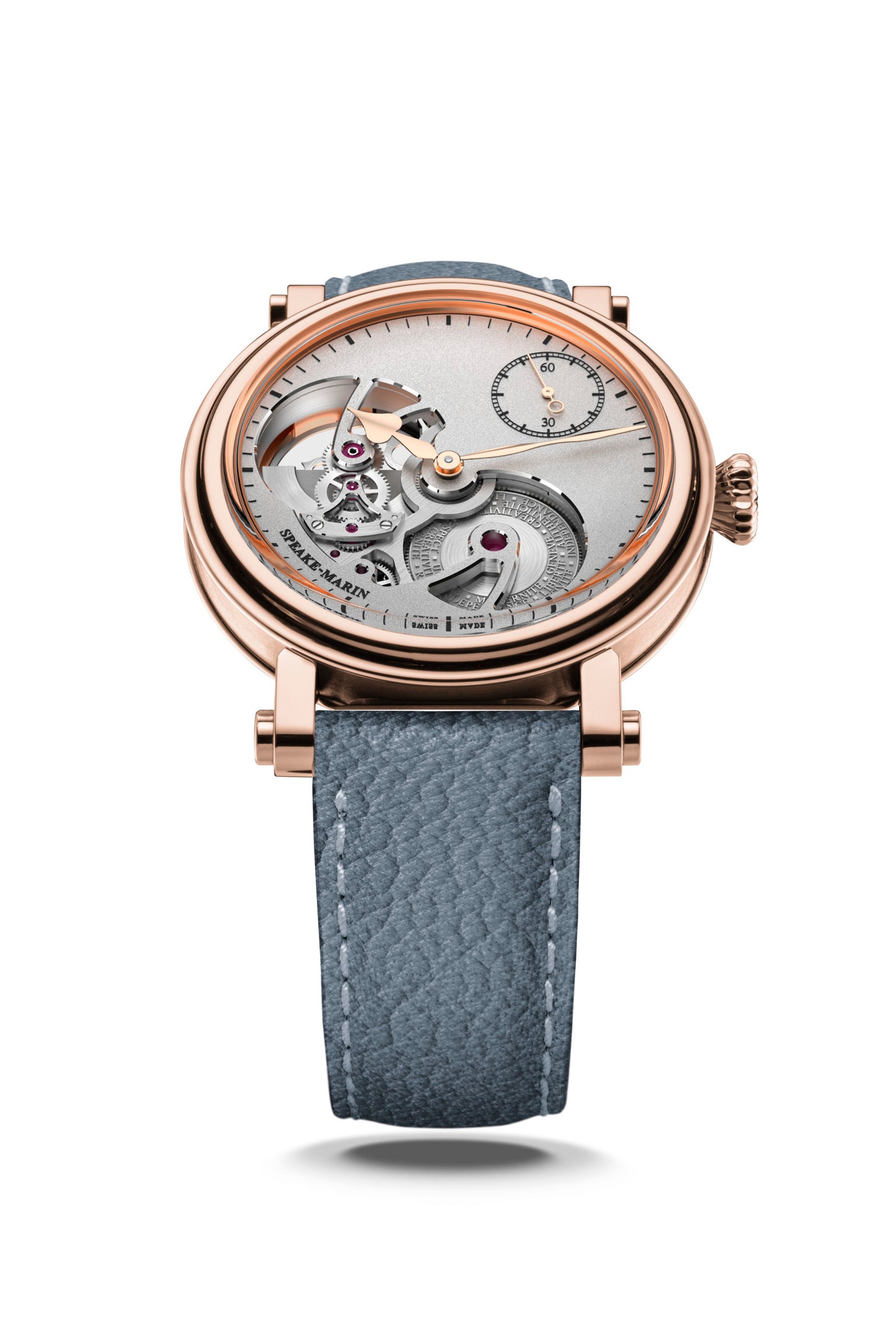 OPENWORKED SANDBLASTED RED GOLD