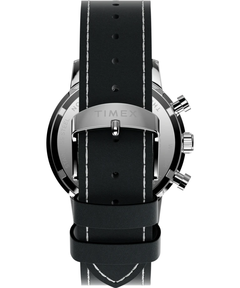 Marlin® Chronograph Tachymeter 40mm Leather Strap Watch