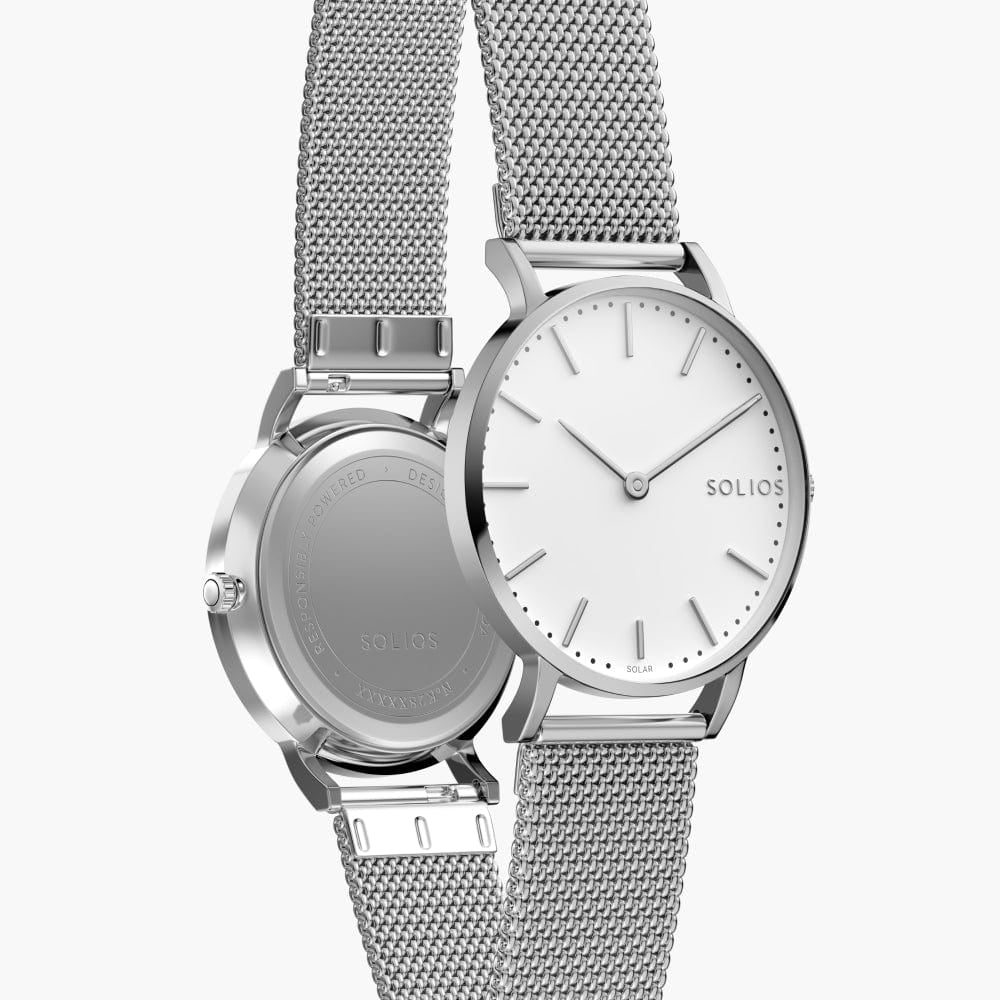 The Solar Classic
White Dial - Silver Case