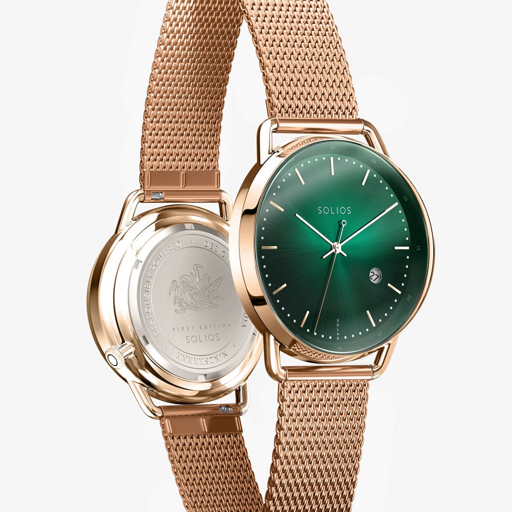 The Rainforest Curve
Emerald Green Dial - Rose Gold Case