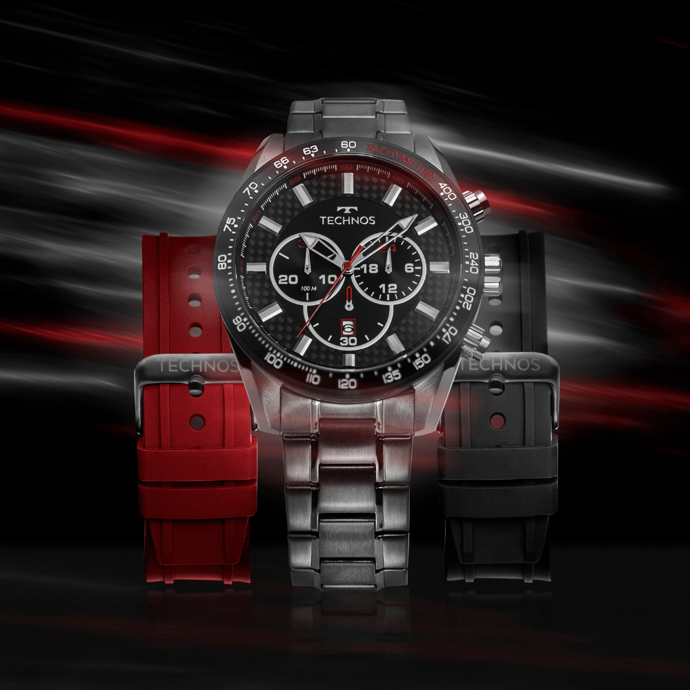 Technos Men's Watch Ts Carbon Graphite