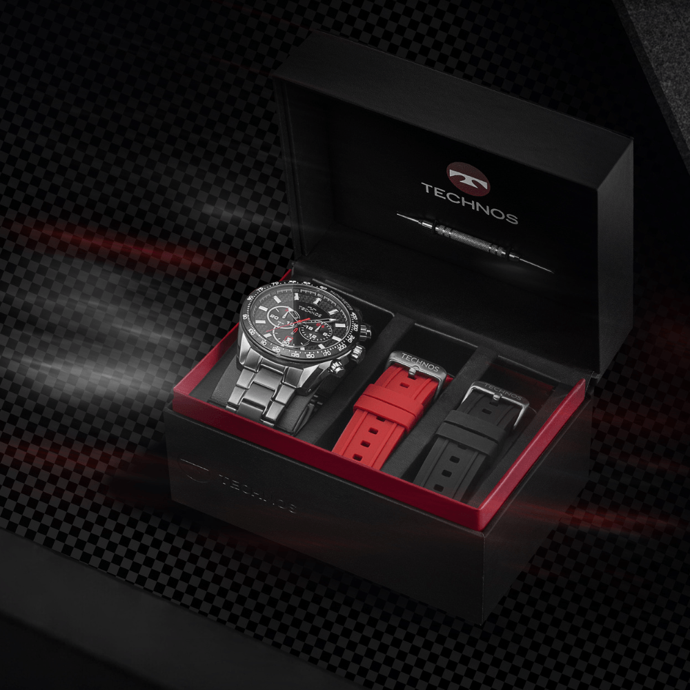 Technos Men's Watch Ts Carbon Graphite