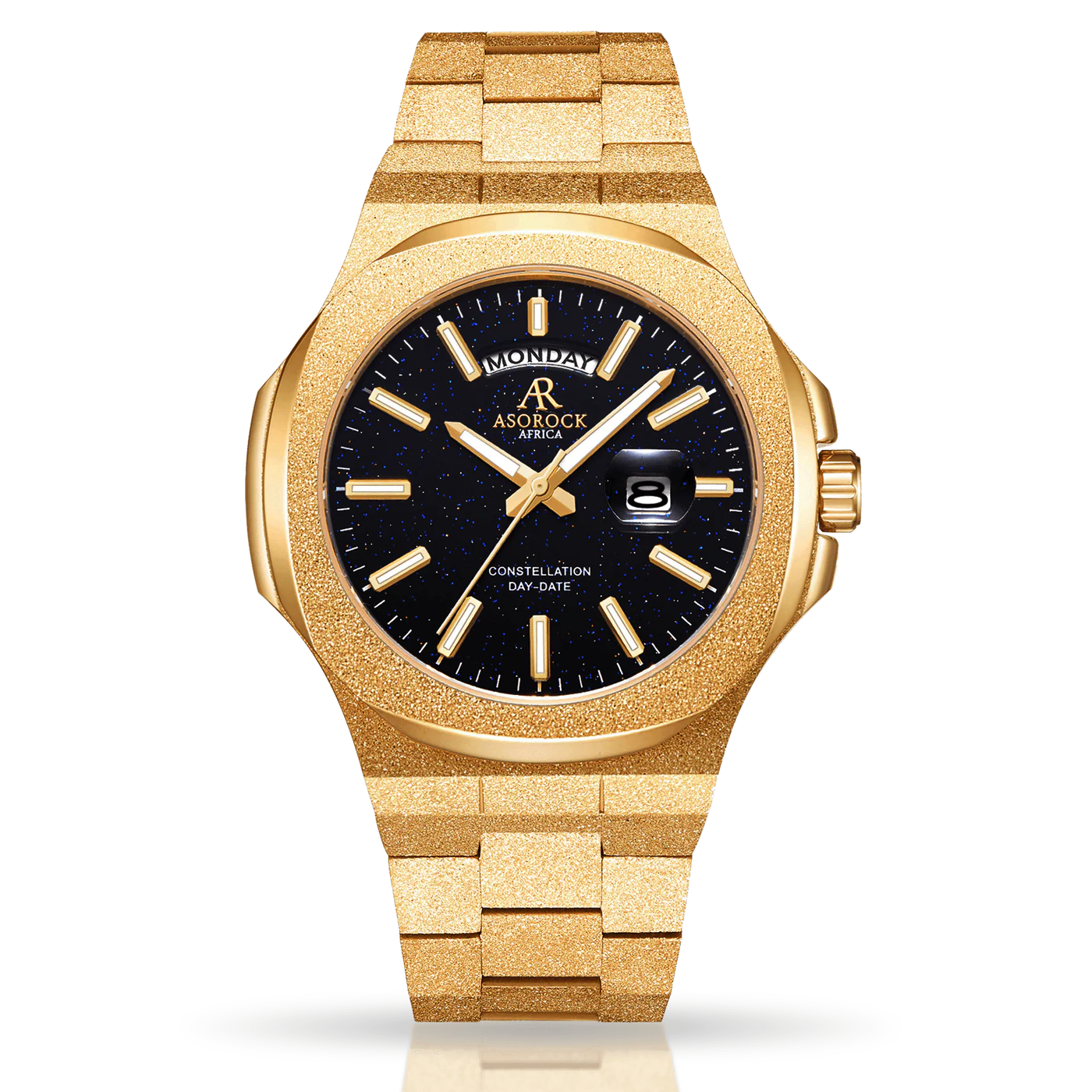 GOLD/BLACK FROSTED STARDUST CONSTELLATION DAY DATE