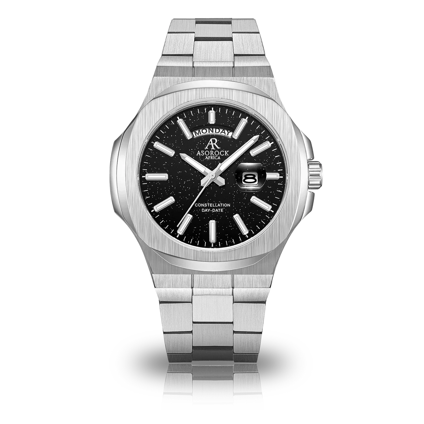 SILVER/BLACK PLAIN CONSTELLATION DAY DATE
