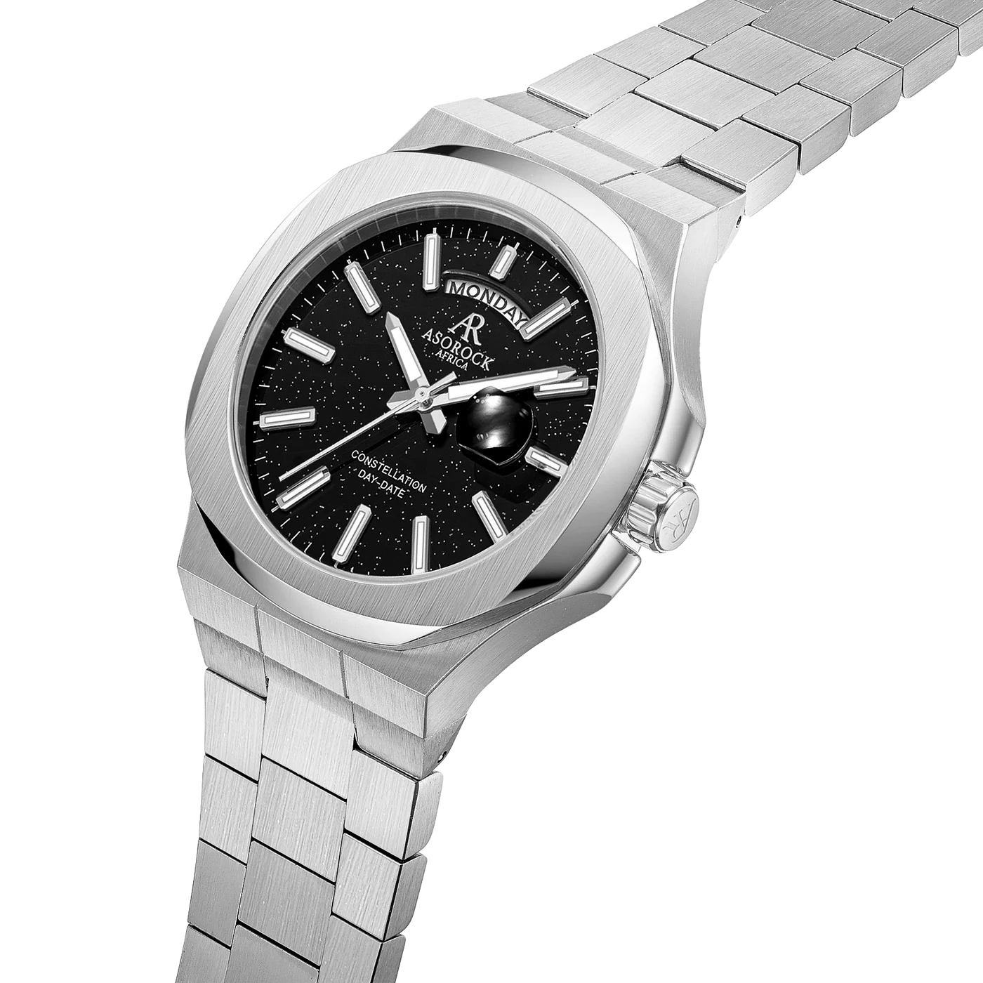 SILVER/BLACK PLAIN CONSTELLATION DAY DATE