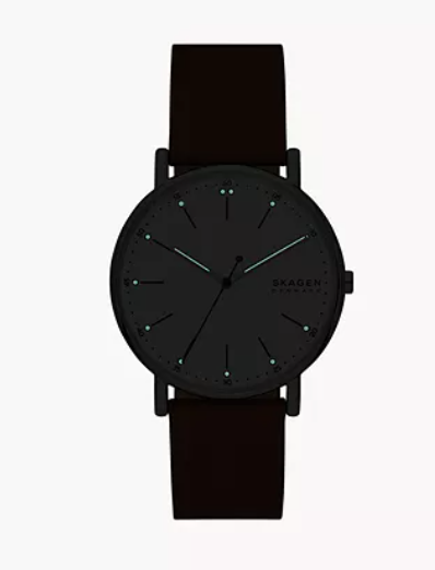 Signatur Three-Hand Luggage Leather Watch