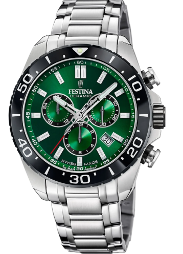 Festina Swiss Made Stainless Steel Chronograph Mens Watch I Model F20042/3