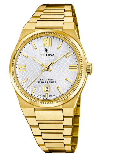 Festina Swiss Made Rive Stainless Steel Analog Mens Watch I Model F20057/1